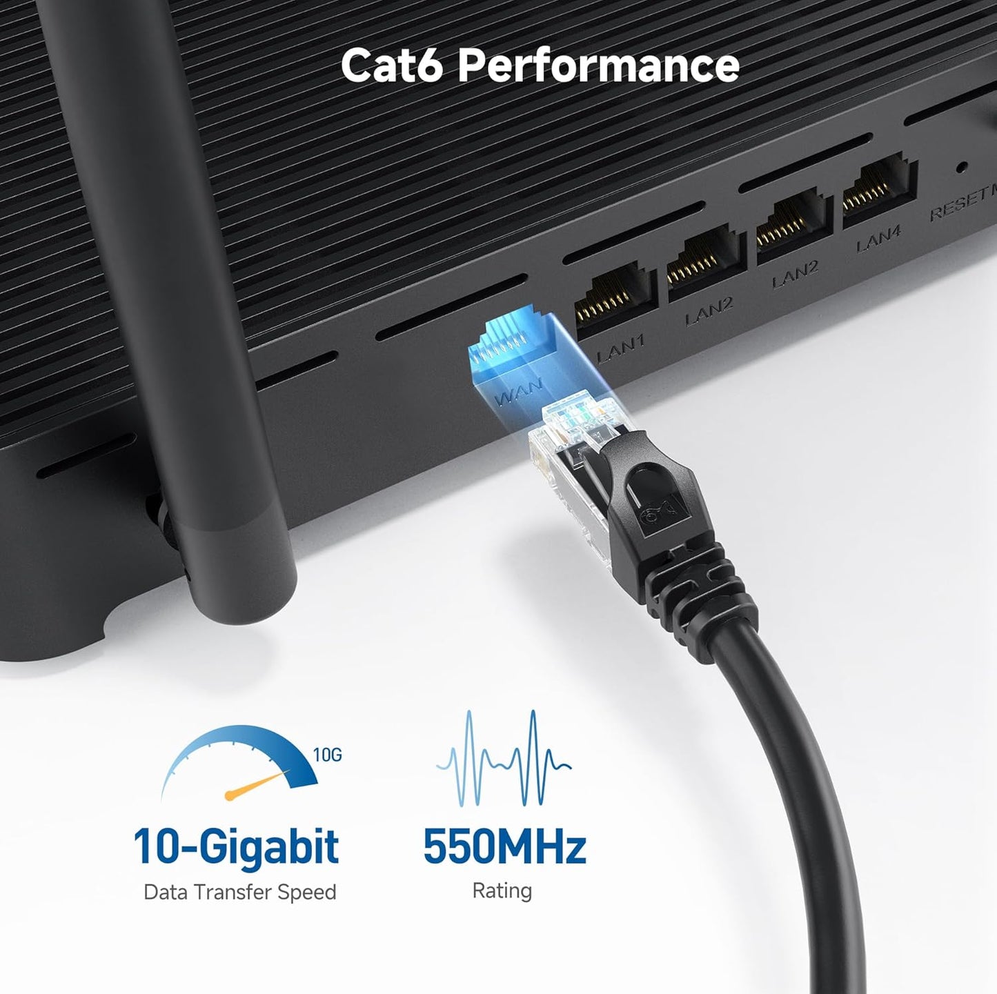 10Gbps 6 40ft, 6 Cat6 Cable Matters Snagless Cat Ethernet Cable - Cat Cable, Cord, Ethernet Cord, Black