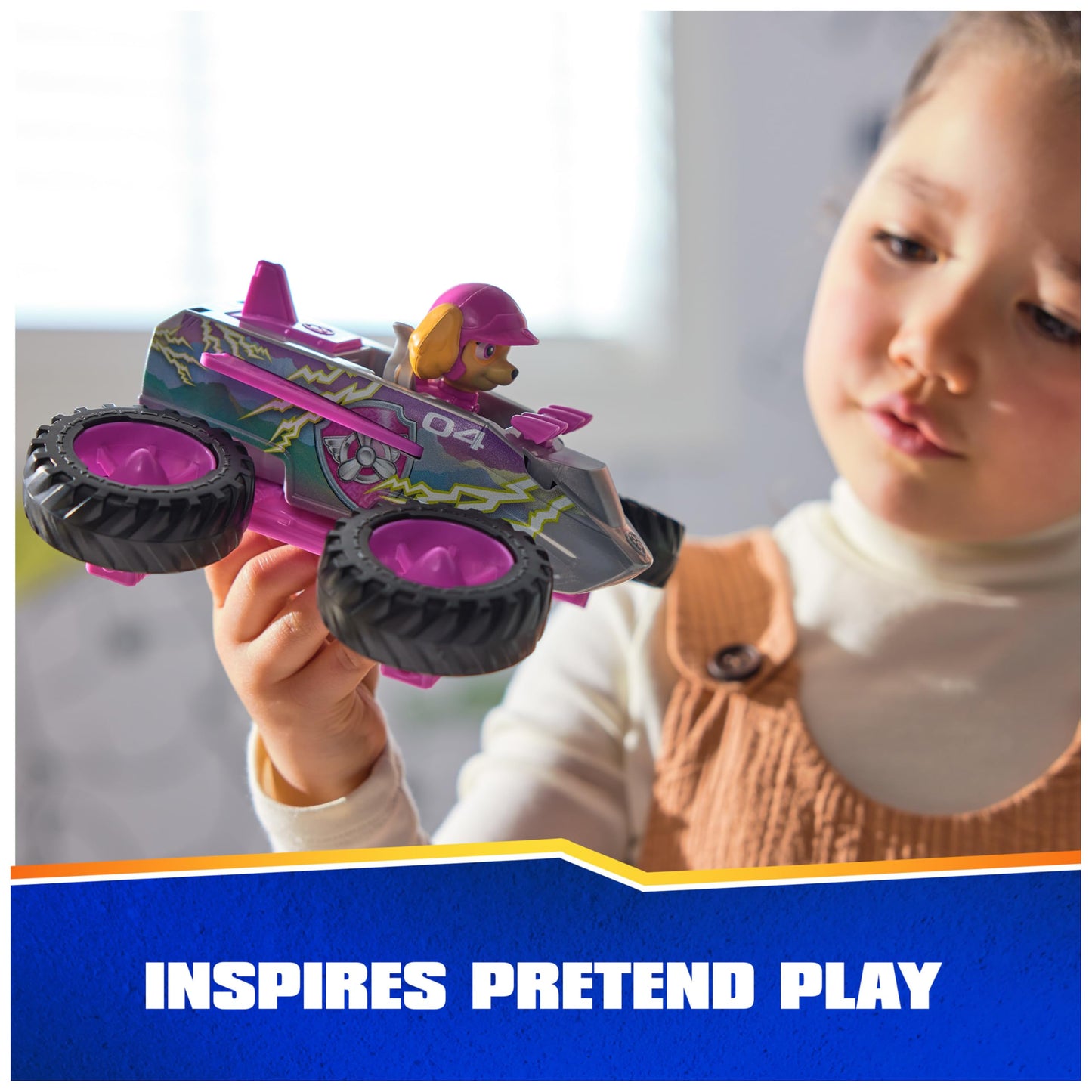 Paw Patrol: Rescue Wheels Skye’s Jet, Toy Truck with Transformation into Jet-Mode and Collectible Action Figure, Kids Toys for Boys & Girls Ages 3+