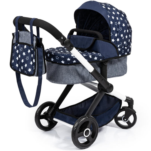 Bayer Pram Xeo Doll Stroller - Convertible 18 inch Doll Pram with Shoulder Bag