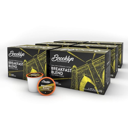 Brooklyn Beans Light Roast Coffee Pods - Gourmet Flavor for 2.0 Keurig Brewers | 72 Count
