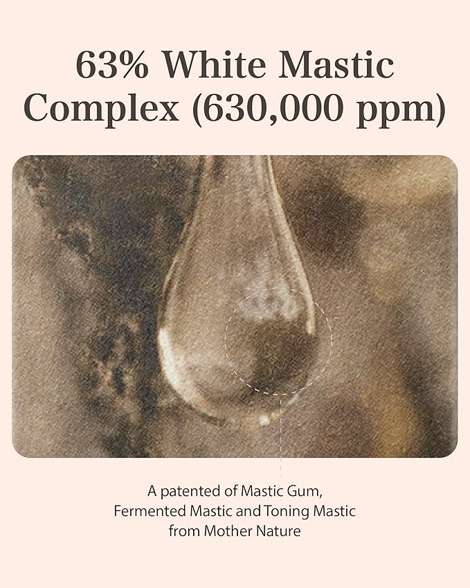 Mastina Mastic Ampoule - Facal Serum for Glass&Radiant Skin. White Mastic Complex 63% + Tranexamic Acid 2% + Niacinamide 5% Acid, Korean Skin Care (Dropper, 0.5fl oz)
