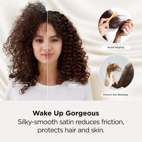 Bedsure Satin Pillowcases - Luxurious Silk-Like Queen Size Set of 2 | Envelope Closure, Blue, 20x30 Inches