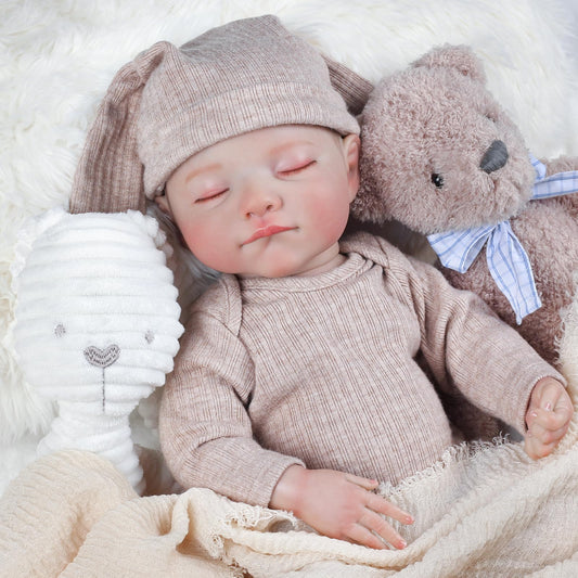 KidCuddz Reborn Baby Dolls - 18 Inch Dolls Vinyl Full Body with Realistic Vein Details, Real Life Baby Doll，Includes Accessories for 3+ Year Old Girls Gifts