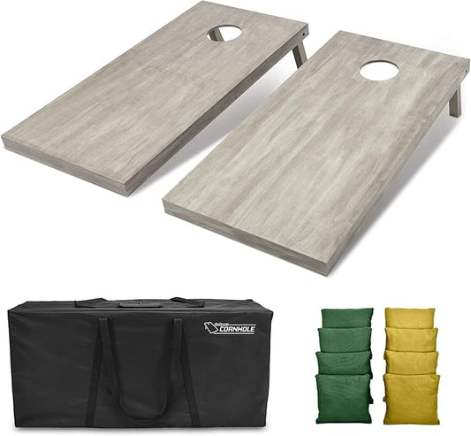 GoSports 4 ft x 2 ft Regulation Size Wooden Cornhole Boards Set - Includes Carrying Case and Bean Bags (Choose Your Colors) Over 100 Color Combinations