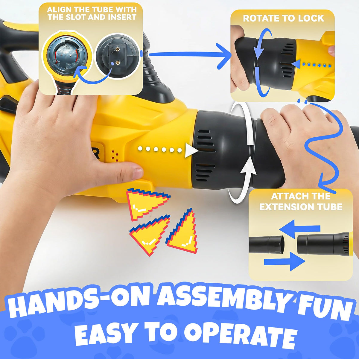 Toy Choi's Toy Leaf Blower for Kids - Kids Leaf Blower that Really Works with Tool Set, Pretend Play Series Educational Outdoor Gardening Kit for Boys & Girls Age 3-5 4-7