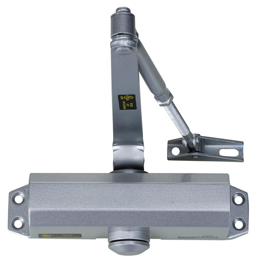 Boomerang D503 Light/Medium-Duty Designer Auto Commercial Door Closer, Multiple Mount Options, Door Closer for Light/Medium Traffic Areas, UL 3 Hour Fire Rated, Aluminum/Silver (US26D)