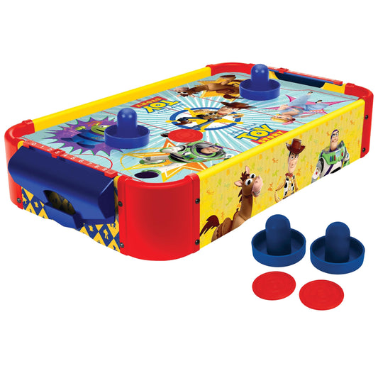World Tech Toys Toy Story Air Hockey Table for Kids - Buzz & Woody Tabletop Game with Puck, Pushers & Air Flow System - Disney Pixar Licensed - Kids 4+