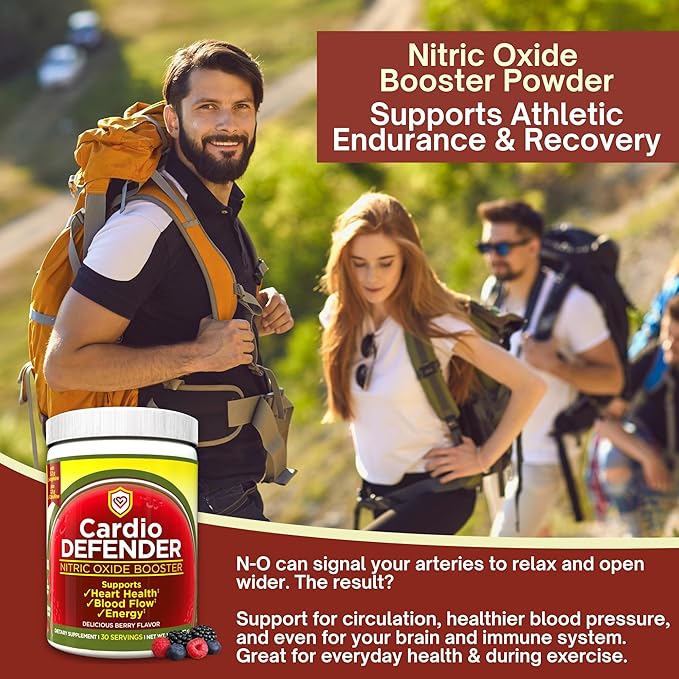 3 Pack, Nitric Oxide Booster Powder ??L-Arginine 5,200mg + L-Citrulline 1,200mg ??Heart Health Drink Mix - Heart Health, Blood Flow, Energy, Endurance - L-Arginine Powder, Berry Flavor