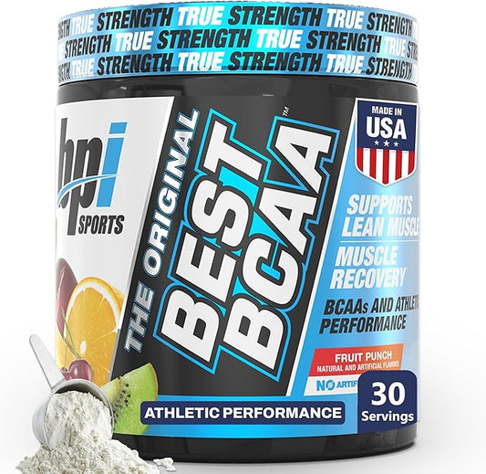 BPI Sports Best BCAA Powder - Muscle Recovery Support - Branched Chain Amino Acids | Building Blocks of Protein and Muscle - Post Workout Recovery ??Hydration - Fruit Punch, 30 Servings