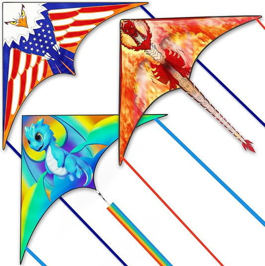 Large Kites for Adults Kites for Kids Ages 4-8， 8-12 Beach Park Outdoor Game Activities, Gifts for Easter and Festival