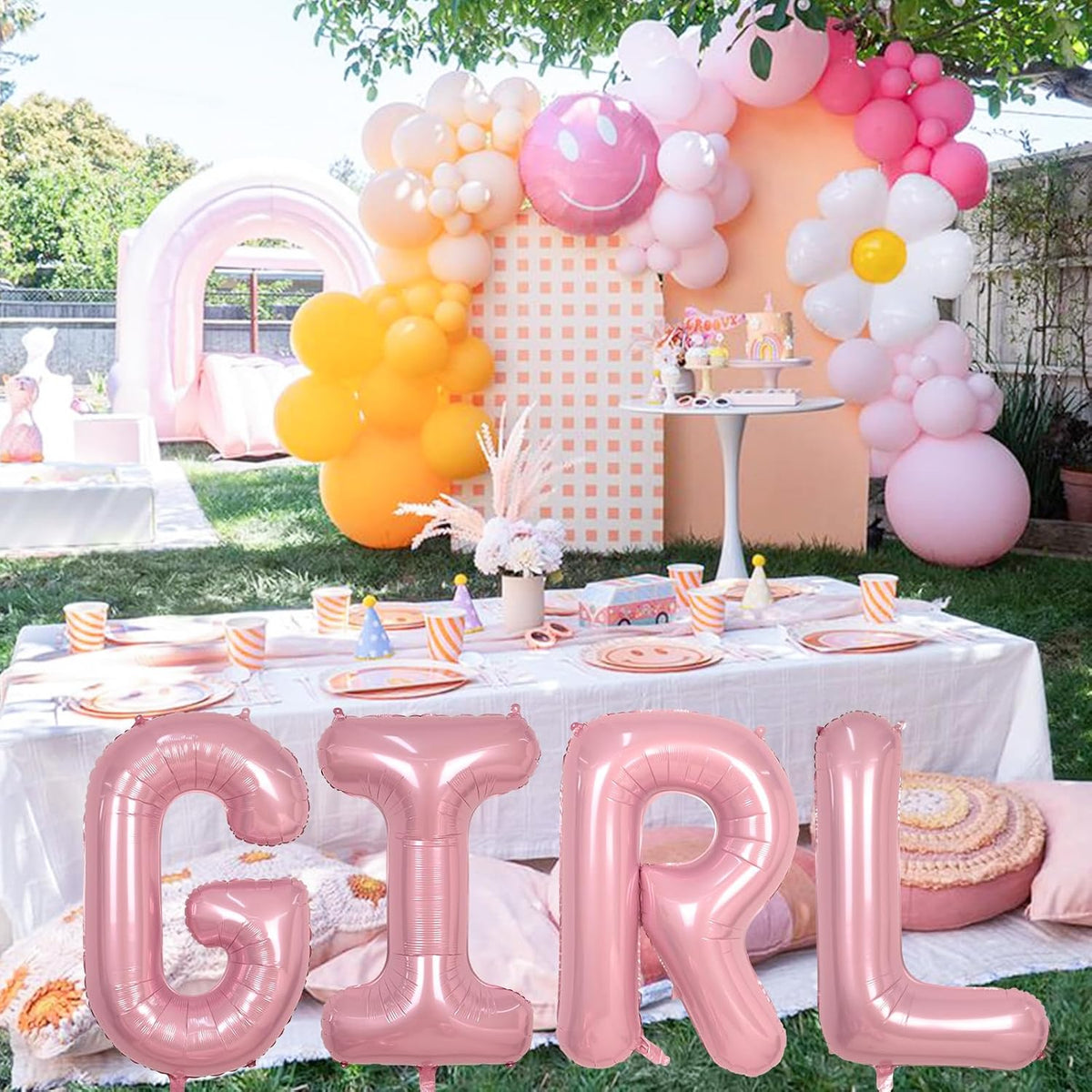 Pastel Pink Balloon Letter J - Large 40 Inch Mylar Foil Alphabet J for Girls' Birthday Party Decor