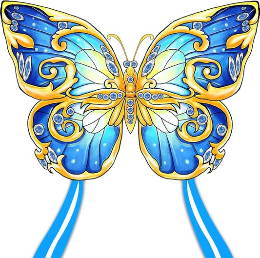 Xida Butterfly Kite for Kids & Adults, Easy to Fly, Ages 4-8, Large Kite with 300ft Handle, Perfect for Beach Trips