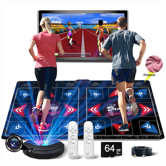 WuZhuangYuan HDMI Musical Electronic Dance mat with a Camera,Including 1000 Games,81 Music Videos,a 64G Large Memory Card,650 Songs, for Single/Double Users, a Luxurious Gift for Girls and Boys