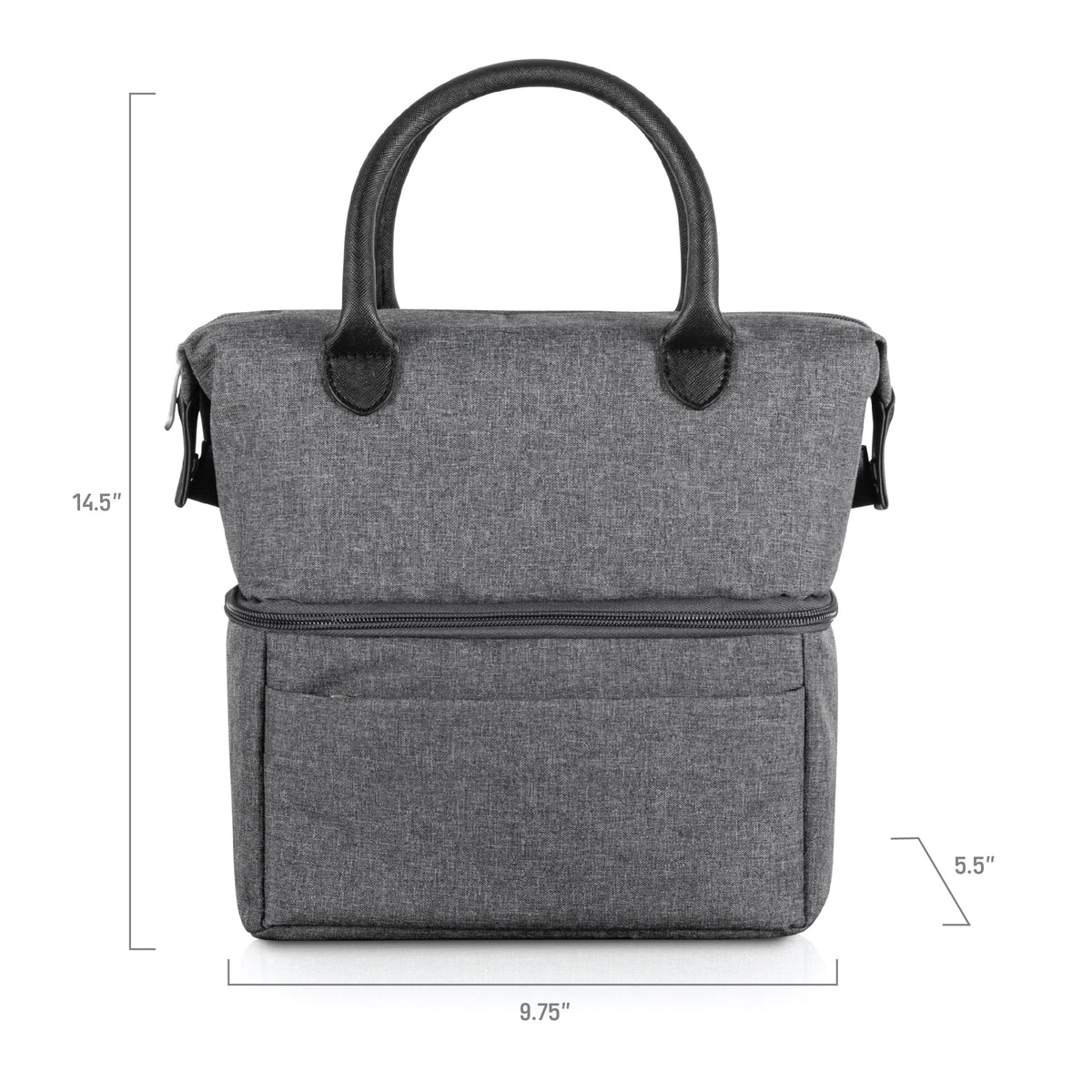 Picnic TIME NCAA Kansas State Wildcats Urban Lunch Bag, Cooler Lunch Tote, Insulated Lunch Bag, (Gray with Black Accents)