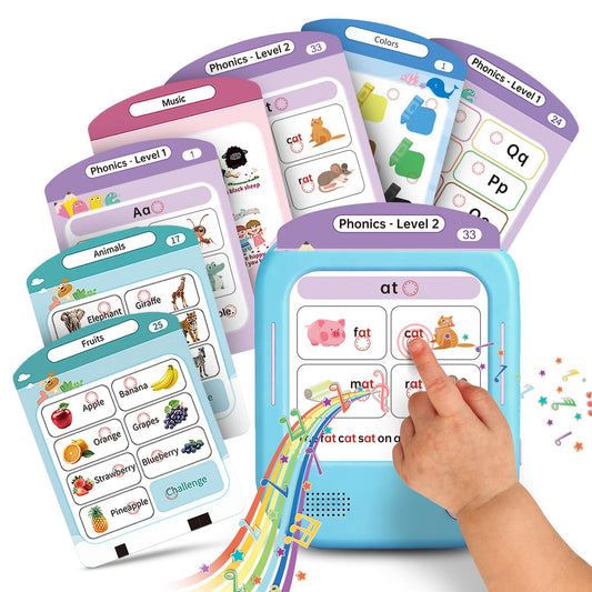 QuTZ Talking Flash Cards, Phonics Flash Cards, Learn to Read with 166 Pages, 29+ Themes, 800+ Words & Fun Facts, 700+ Interactive Games, Toddler Learning Toys for 3-6 Year Old