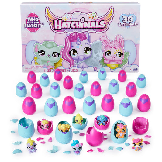 Hatchimals Alive Collectibles 30 Egg Mystery Value Pack - Mini Figures Ultimate Cracking Set: Who Will You Hatch - Stocking Stuffer Pack -30 Unique Figures, Party Favors, Pack (Age 3+)