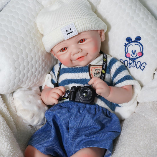 Maletofe Realistic Reborn Baby Doll, 17 Inch Silicone Baby Doll Girl, Full Body for Boys and Girls, Clothing Accessories Included, Kids Gift Set (Itian - Lvory)