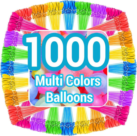 Water Balloons Quick Fill 1000 – Self-Sealing, Fills 100 in 60 Sec, Inflates to 3 Inches, No Pump Needed, for Summer Outdoor Party & Kids Water Fight, Bulk Latex Balloons (1000PCS) (1000pcs)