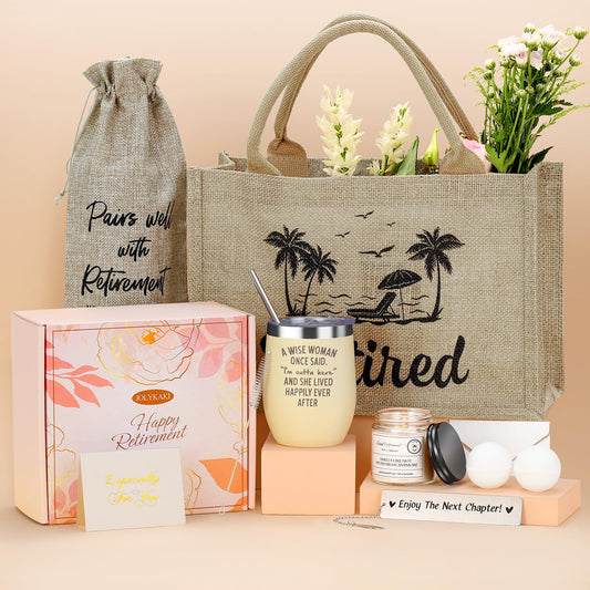 Retirement Gifts for Woman 2026, Happy Cool Retirement Gifts for Women, Grandma, Coworker, Teacher, Retirees, Mom Best Retirement Gifts Ideas, Funny Retired Gifts Basket
