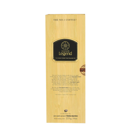 TRUNG NGUYÊN LEGEND PREMIUM COFFEE BOX for Business & Coffee Connoisseurs - Light Roasted Ground, Strong and Flavorful Vietnamese Energy Coffee (8oz)