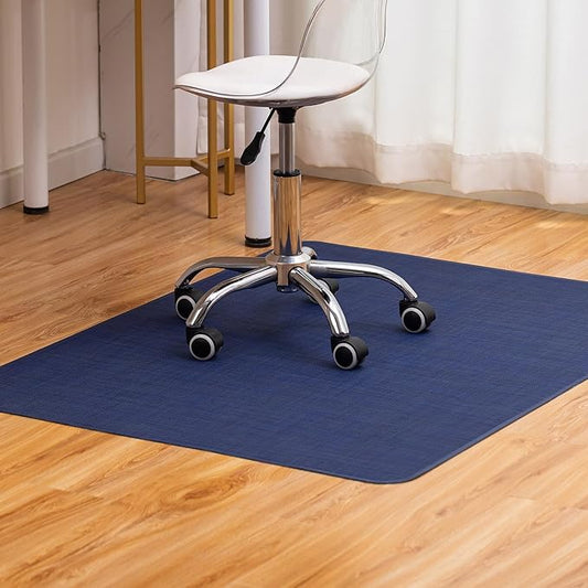 BARoyal Office Chair Mat for Hardwood Floor Under Desk Computer Rolling Chair Mat for Wood/Tile Floor Non-Slip Heavy Duty Desk Rug PVC Plastic Hard Floor Protector 36" x 48"(Indigo)