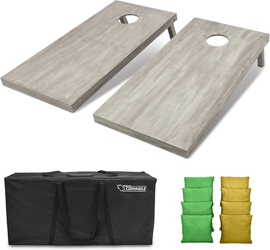GoSports 4 ft x 2 ft Regulation Size Wooden Cornhole Boards Set - Includes Carrying Case and Bean Bags (Choose Your Colors) Over 100 Color Combinations