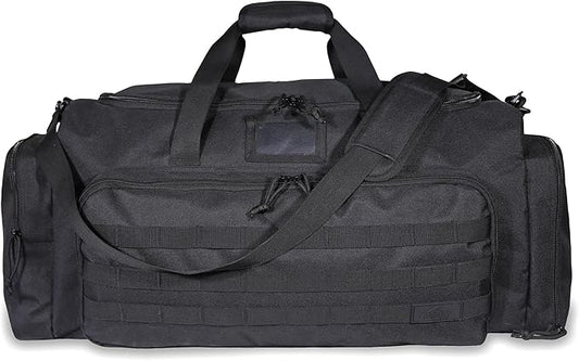 Super Quality 60L Large Duffel Travel Bag Luggage Foldable Bag Cargo Sport Gear Equipment Skiing Hardware Bag Heavy Duty& Durable(Black)