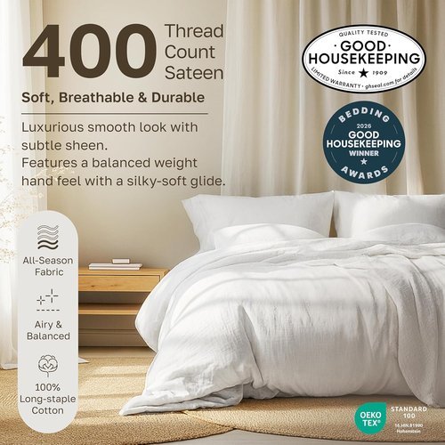 California Design Den King Size Cotton Sheet Set - 400 TC Award-Winning Silky Smooth Sateen, Deep Pockets - Cobalt Blue