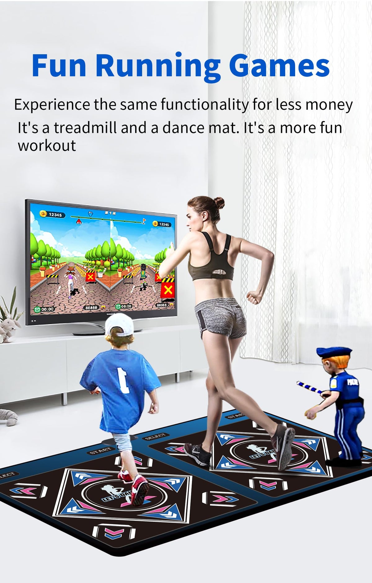 WuZhuangYuan HDMI Musical Electronic Dance mat with a Camera, a 64G Large Memory Card, Including 1000 Games,650 Songs,81 Music Videos,for Single/Double Users, a Luxurious Gift for Boys and Girls