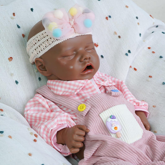 Maletofe Realistic Reborn Baby Doll, 16.5 Inch Silicone Baby Doll Girl, Full Body for Boys and Girls, Clothing Accessories Included, Kids Gift Set (Dann - Tan)