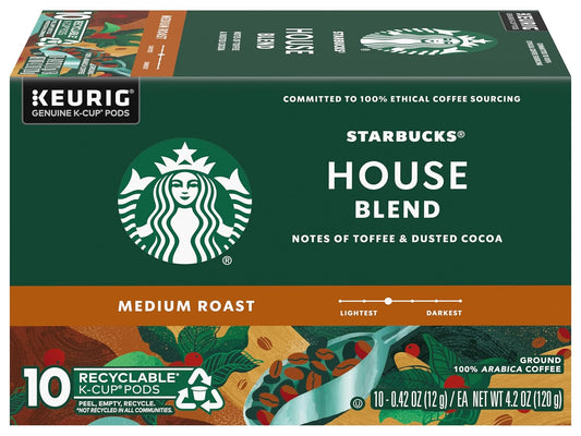 Starbucks House Blend K-Cup Pods - Rich Flavor for Keurig Brewers | 160 Count