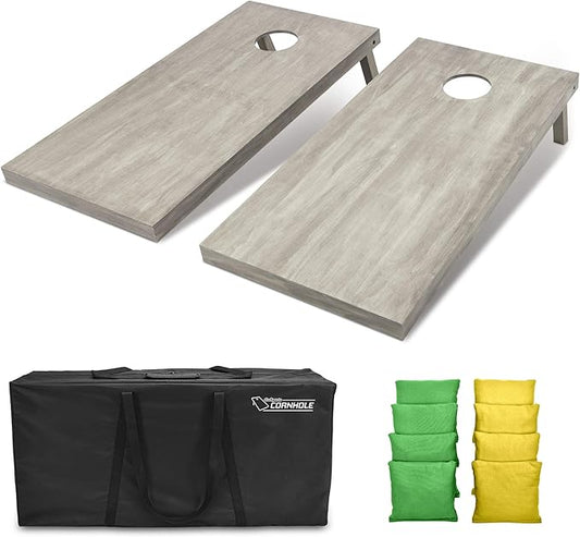 GoSports 4 ft x 2 ft Regulation Size Wooden Cornhole Boards Set - Includes Carrying Case and Bean Bags (Choose Your Colors) Over 100 Color Combinations