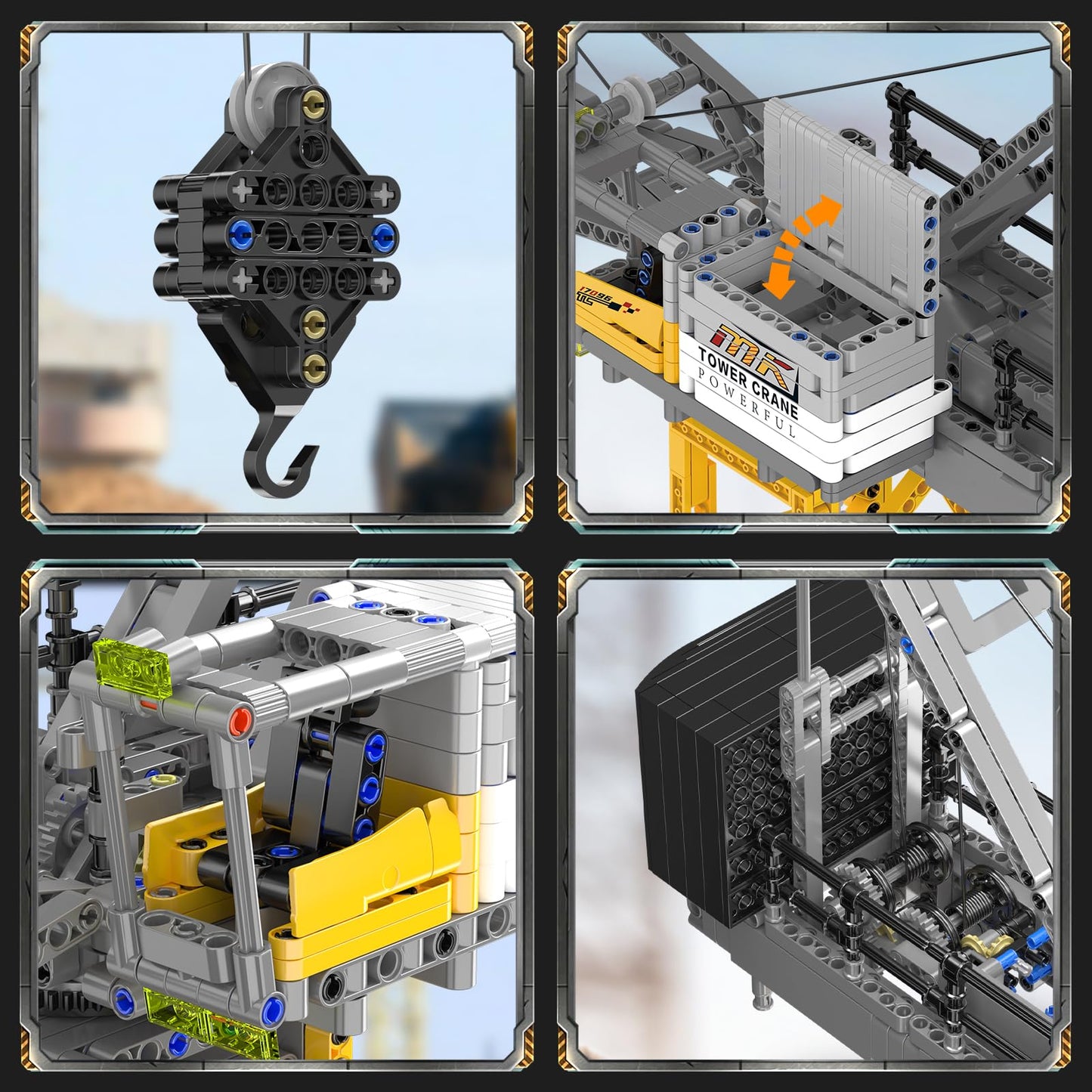 Mould King RC Tower Crane Advanced Building Kit for Adults, MOC Heavy-Duty Truck Block Sets to Build, APP Control Large Engineering Construction Model Toy for Youth (2575 PCS)