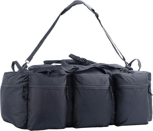 100L Large Military Duffle Bag Deployment Duffel Bag Sports Equipment Travel Luggage Bag with Detachable Backpack Straps…