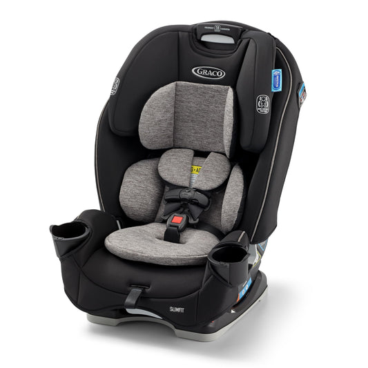 Graco Slimfit 3-in-1 Convertible Car Seat, Slim Car Seat with Space-Saving Design, Highback Booster Seat with 10-Position Headrest, Rear Facing and Forward Facing Carseat, Jarret