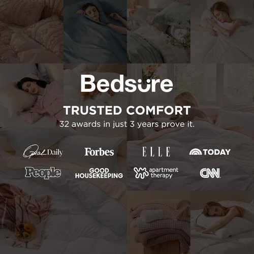 Bedsure Slate Blue Duvet Cover Set - King Size 3-Piece Extra Soft Cotton-Like Bedding, 104x90 Inches with Zipper Closure & 2 Pillow Shams