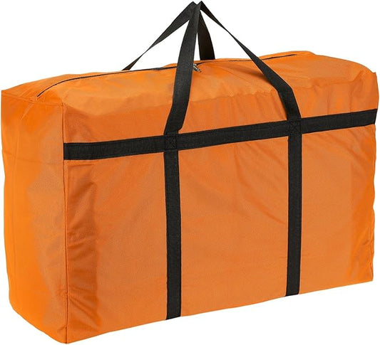Extra Large Duffle Bag, 30 x 19 x 11 in Travel Big Duffle Bag with Zipper Handle Storage Foldable Waterproof Lightweight Bag for Women Men Travel Moving Camping (Orange)