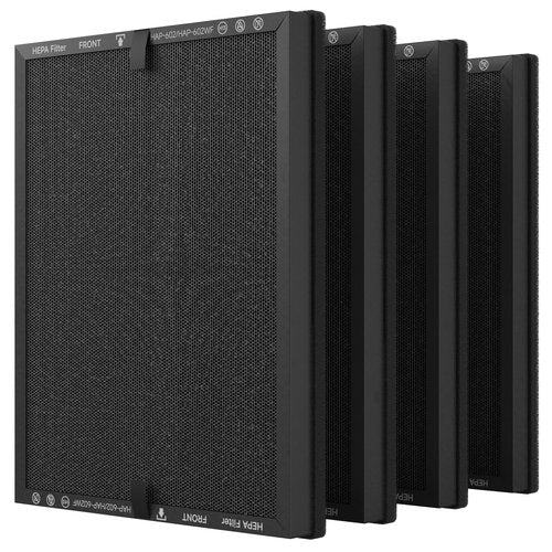 4 Pack HAP602 Air Purifier Replacement Filter for ECOSELF HAP602 HAP602WF Air Purifier, 3-Stage H13 True HEPA Filter Replacement
