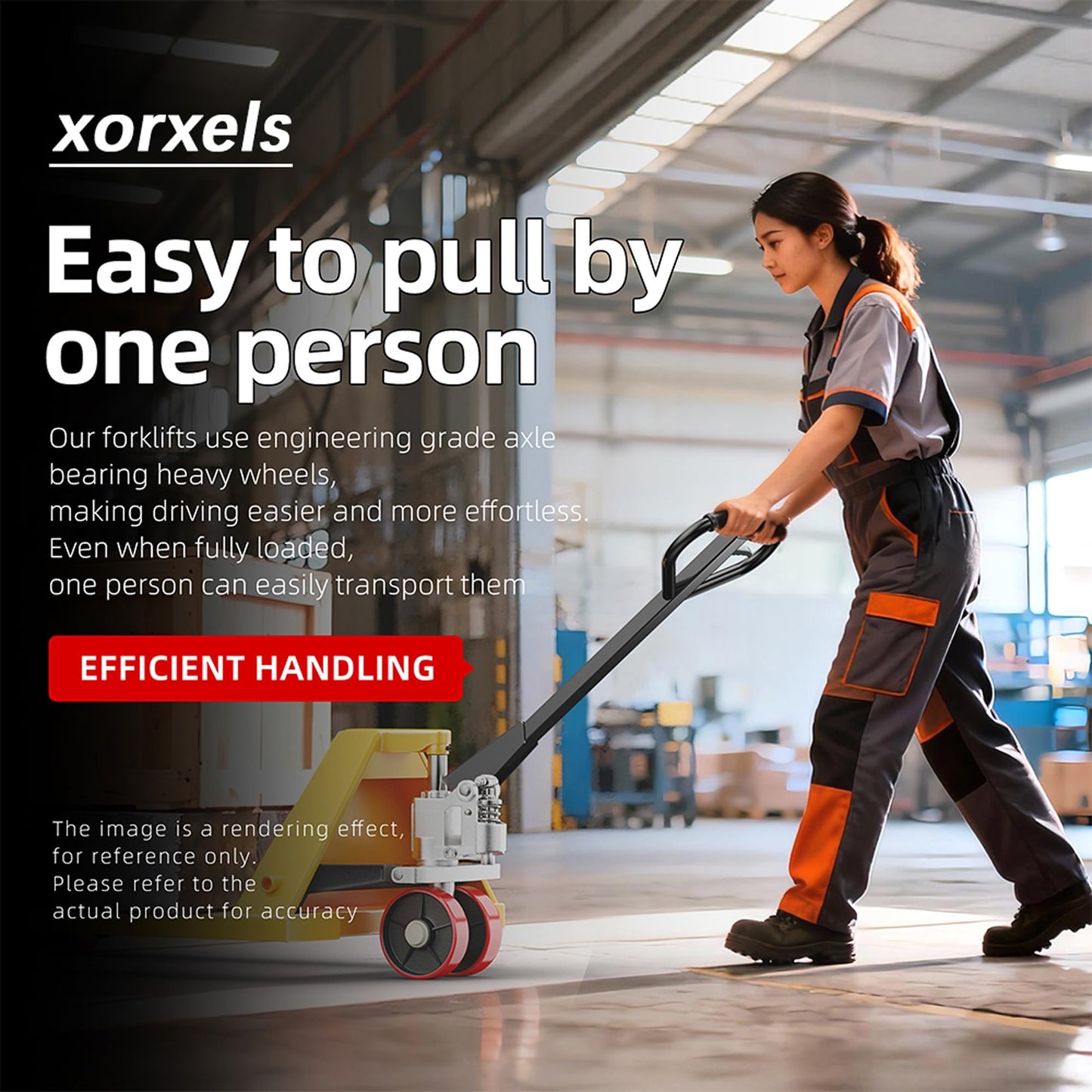 Manual Pallet Jack,Capacity Heavy Duty Hand Pallet Truck 27" x 46" Forks,Industrial Grade Hydraulic High Lift Pallet Jack for Warehouse Material Handling (5500lb Polyurethane casters)