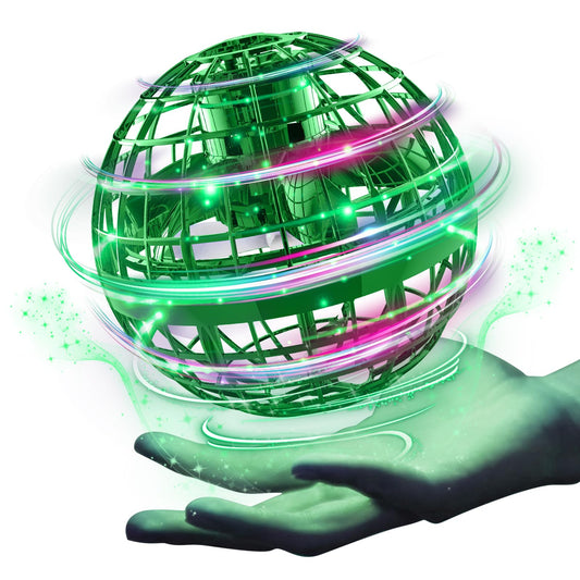 Ciniffo Flying Orb Ball 2025, Hand Controlled Boomerang Spinner Mini Drone Cosmic Globe Toy, Cool Toys Gift for 6 7 8 9 10+ Year Old Boys Girls Teens Outdoor Toys(Green)