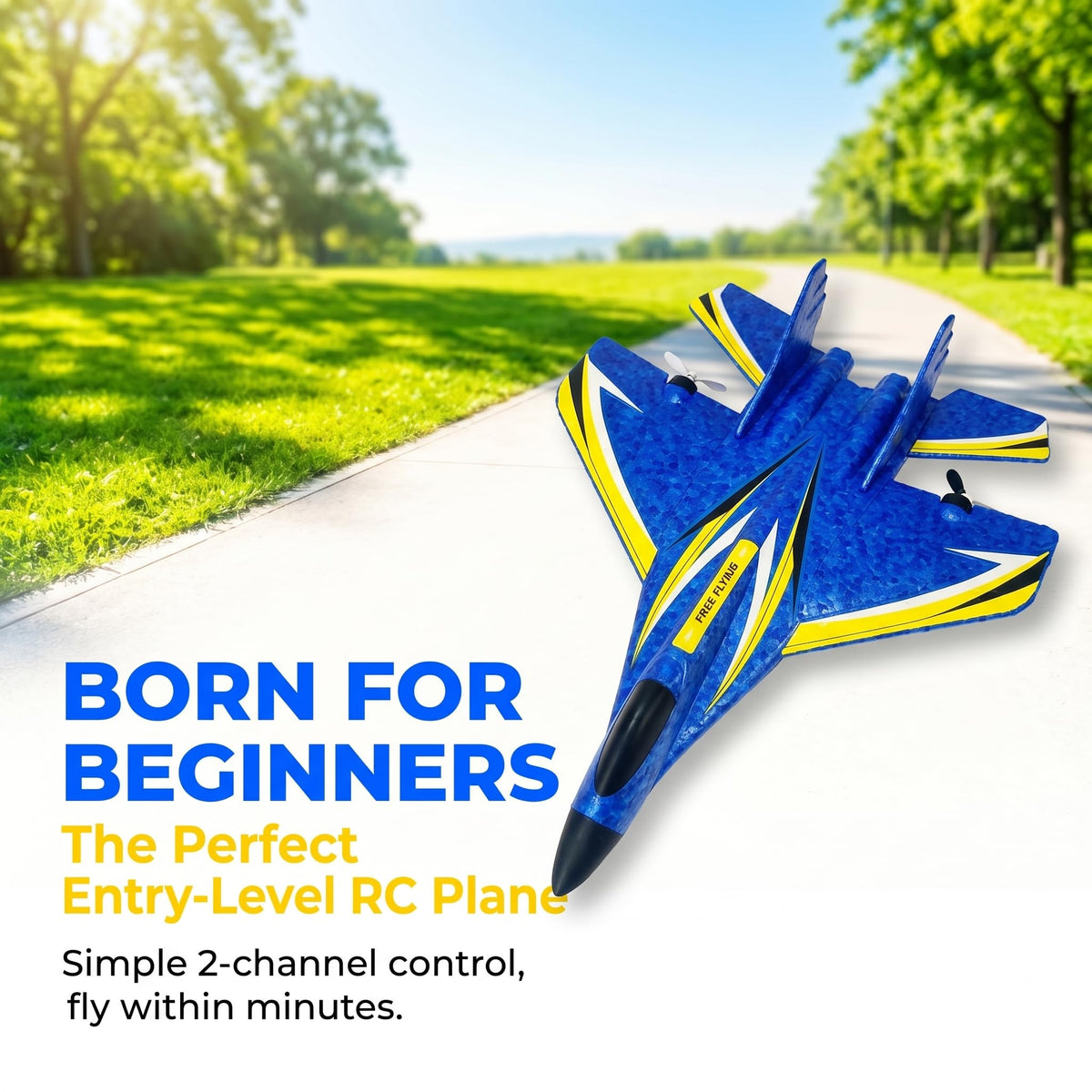 LBKR Tech Remote Control Airplane for Beginners, 2.4GHz RC Plane with Gyro, Ready to Fly RC Aircraft Toy, Easy to Fly Foam Airplane for Kids & Adults