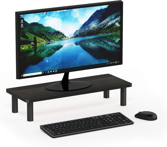 23.6"W Furinno TURN-N-TUBE Monitor Stand Riser, Rectangle Monitor Riser, Laptop Stand for Desk, Office Desk