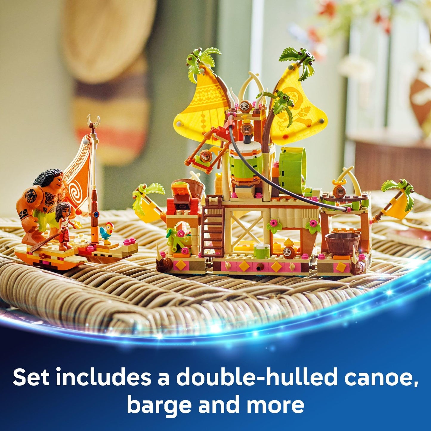 LEGO Disney Moana 2 Kakamora Barge Kids Toy - Pretend Play Building Set for Boys and Girls, Ages 7+ - 9 Characters, Including Moana, Maui, Kotu, and HeiHei - Gift Idea for Birthdays - 43258