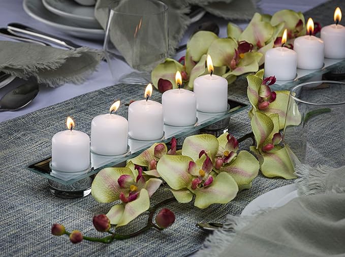 BOLSIUS 6 White Pillar Candles Bulk - 3x3 Inches Candle Set - 25+ Hours Clean Burning - No Palm Oil - 0% Animal Fat - Premium European Quality - Unscented Dripless Dinner Pillars