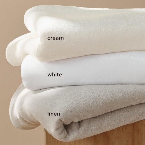 Bedsure GentleSoft Fleece Blanket - Cozy & Cute Throw for Kids | 43x55 Inches, Linen
