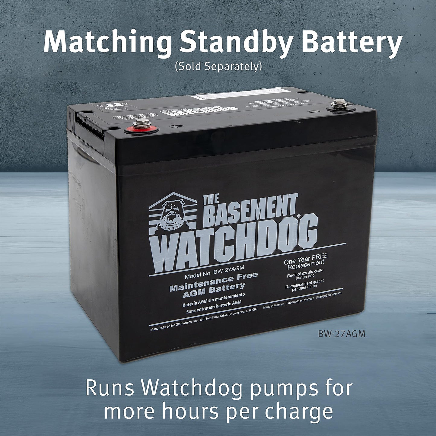 The Basement Watchdog Special CONNECT Battery Backup Sump Pump System - Up to 2,600 GPH - WiFi-Capable w/Add-on Module (BWSP)