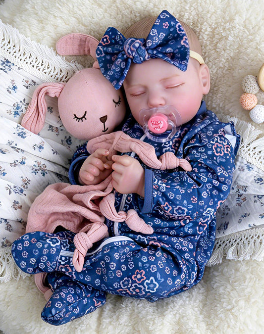 Aori 20 Inch Weighted Reborn Baby Doll - Hyper Realistic Lifelike Newborn Girl with Outfit, Collectible Soft Body Baby Doll for Girls Age 3 for Christmas/Birthday