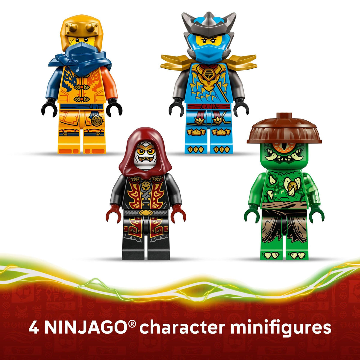 LEGO NINJAGO Ninja Dragon Riyu’s Battle Building Toy for Boys & Girls - Ninja Poseable Dragon Toy Playset for Kids, Ages 7+ - Includes 4 Minifigures for Pretend Play - Gift Idea for Birthdays - 71855