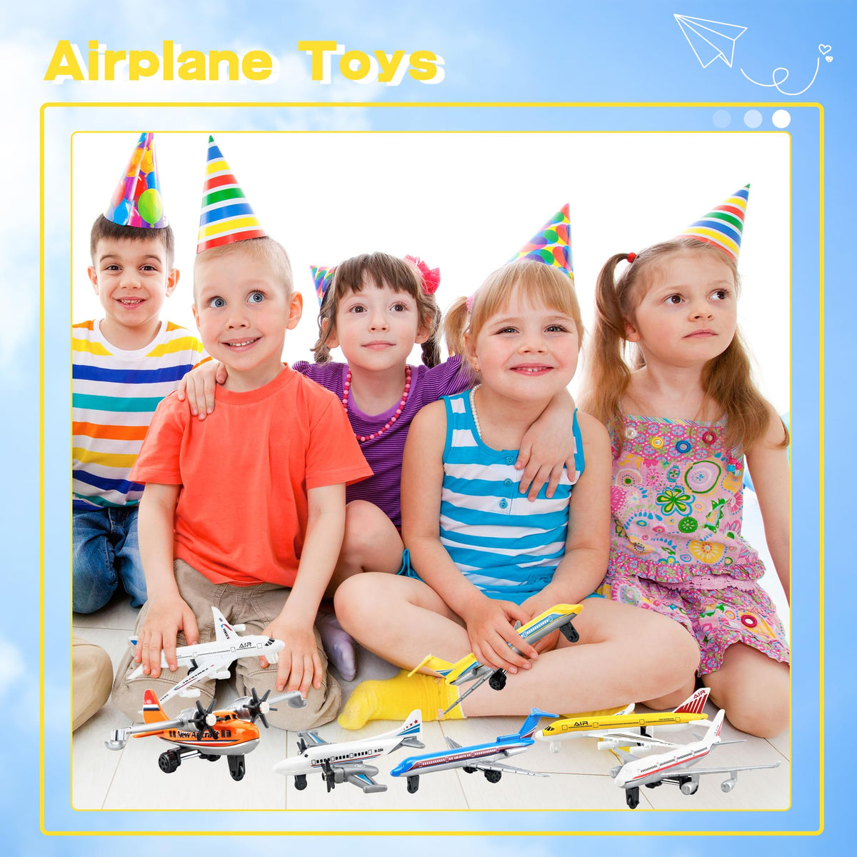 10 Pack Toy Airplanes Diecast Pull Back Airplane Toys Alloy Planes Model for Kids Birthday Children's Day Gifts Classroom Rewards Airforce Party Favors