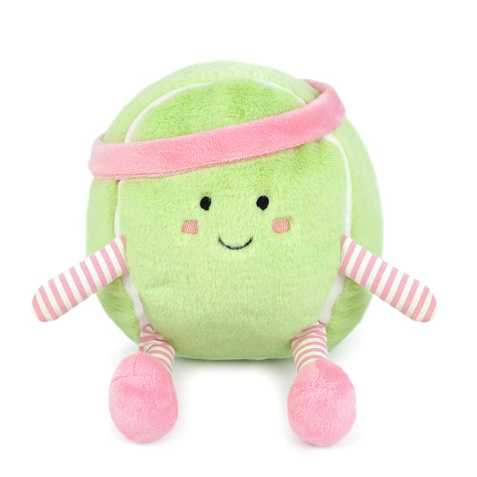 MON AMI Tina Tennis Ball 9-Inch Sports Plush Toy for Boys & Girls | Soft Tennis Stuffed Toy | Playroom Sports Décor | Gift for Kids & Toddlers